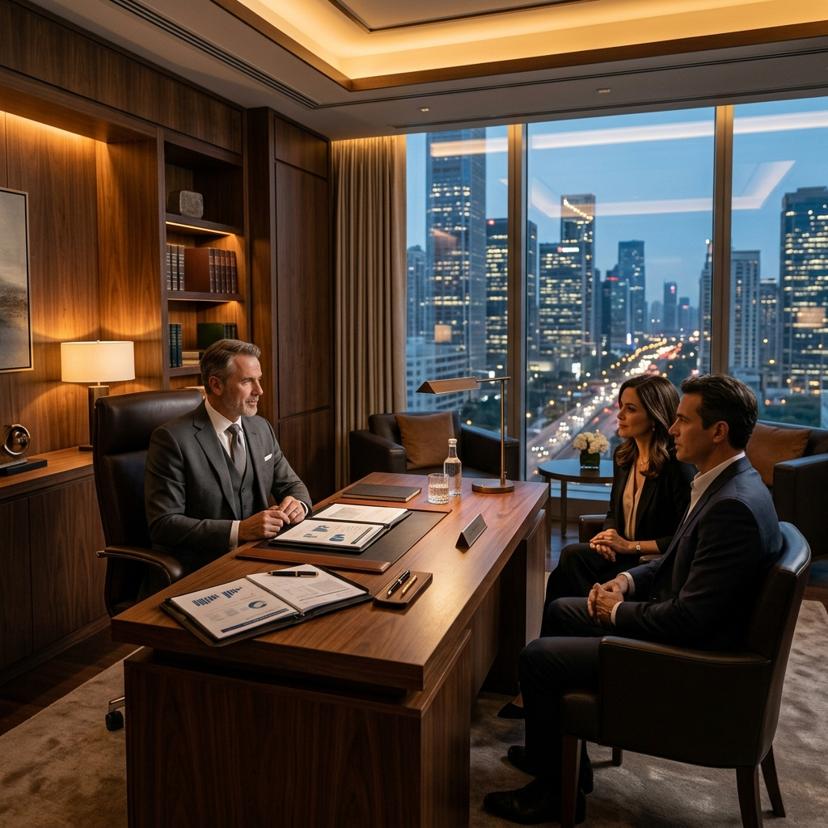 Premium private banking consultation office